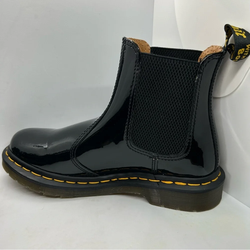 Dr. Martens 2976 Black Patent Leather Chelsea Boot Womens Size 7 - Picture 6 of 9